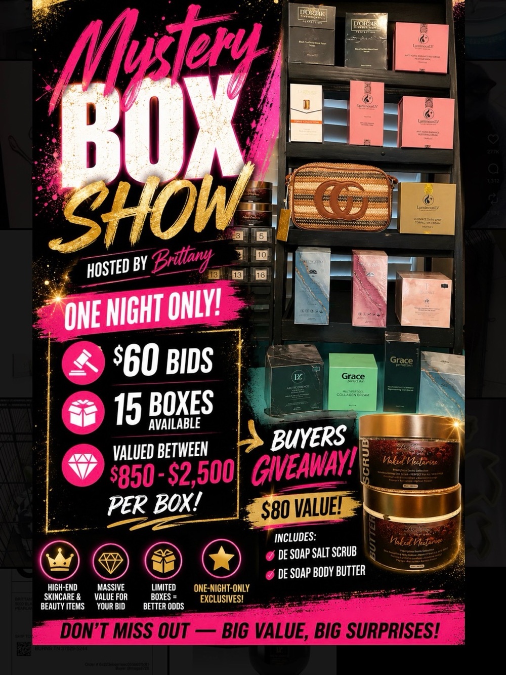 Mystery Box Show 🖤 $100-$5,000